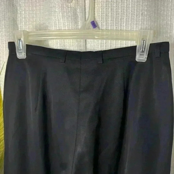 RARE Escada ELEMENTS Women’s Black PURE NEW Wool Wide Leg Pants | DE 38 or US 8 - Picture 6 of 13